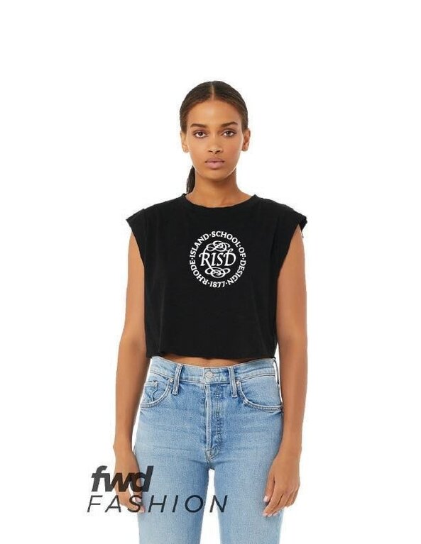 RISD Medallion Festival Cropped Tank Black