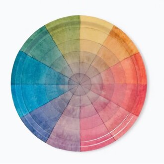 Roomytown Inc. Large Enamel Tray Philipp Otto Runge Colour Wheel