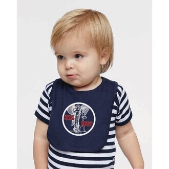 RISD Athena Infant Jersey Bib Navy