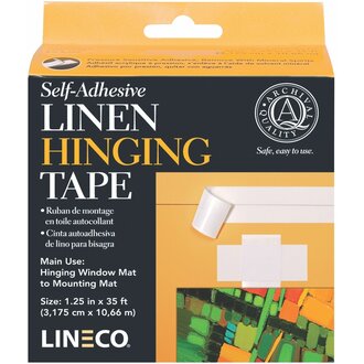 Lineco Lineco Self Adhesive Linen Hinging Tape 1.25" x 35' White