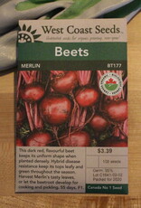 West Coast Seeds Beets - Merlin F1 Organic Certified (100 Seeds)
