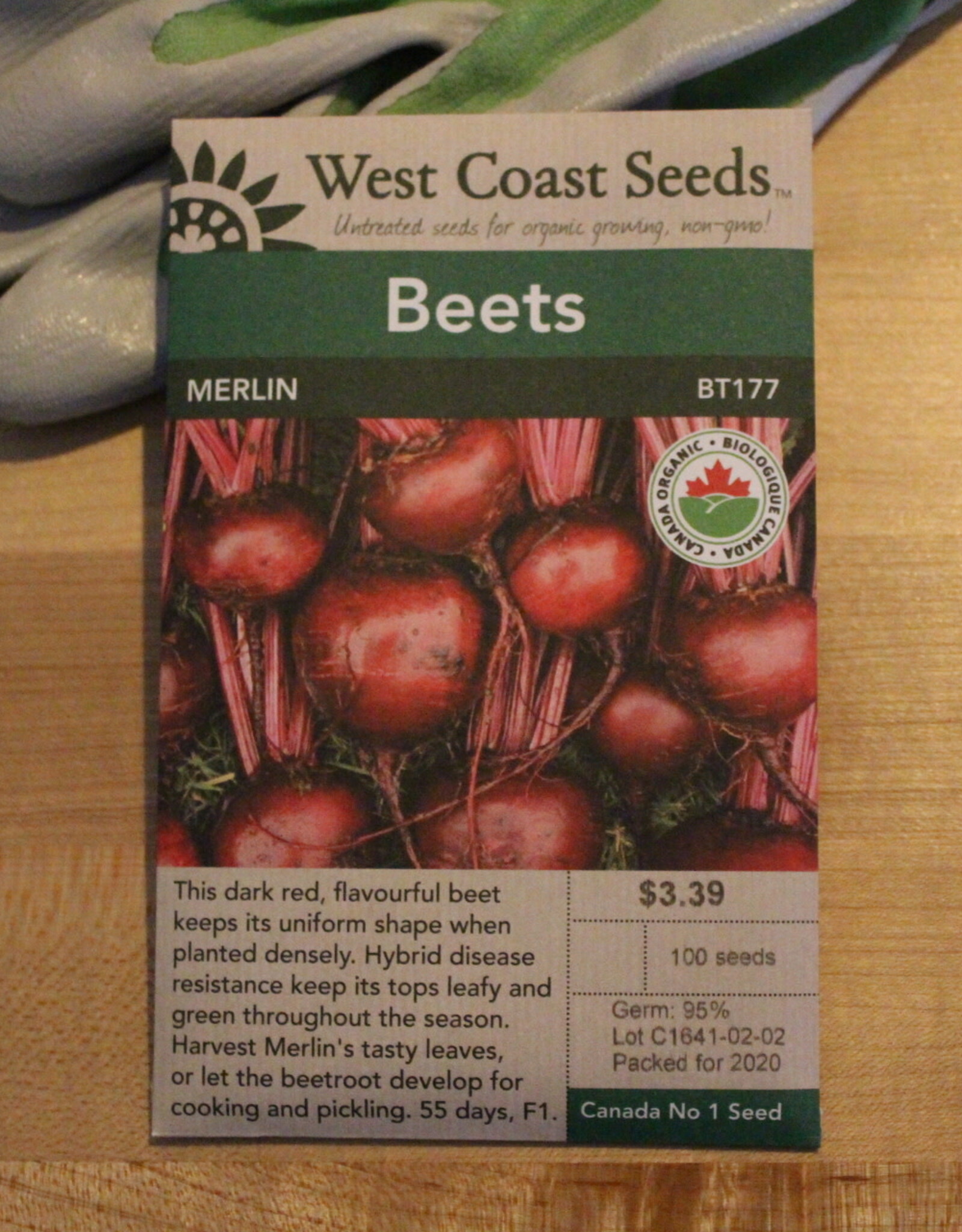 West Coast Seeds Beets - Merlin F1 Organic Certified (100 Seeds)