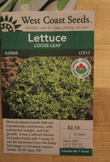 West Coast Seeds Lettuce Loose-Leaf Ilema Eazy Leaf Organic Certified (25 Seeds)