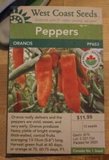 West Coast Seeds Peppers Oranos F1 Organic Certified (10 Seeds)