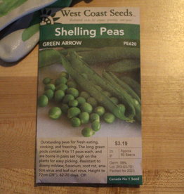 West Coast Seeds Shelling Peas Green Arrow (OP)
