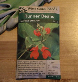 West Coast Seeds Runner Beans Scarlet Emperor