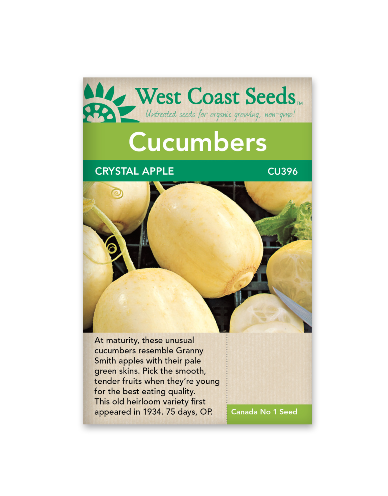 West Coast Seeds Cucumbers Crystal Apple