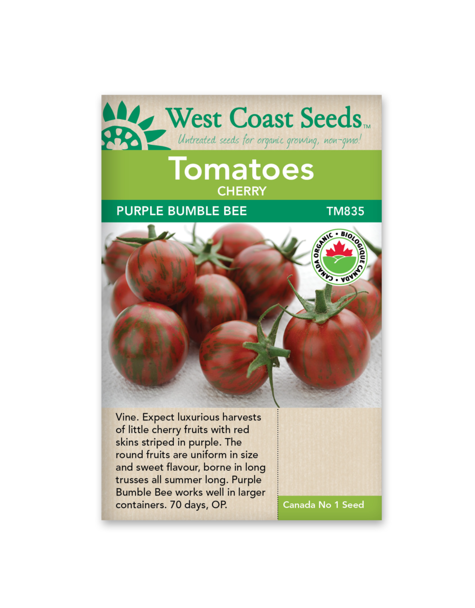 West Coast Seeds Tomatoes - Purple Bumble Bee Organic