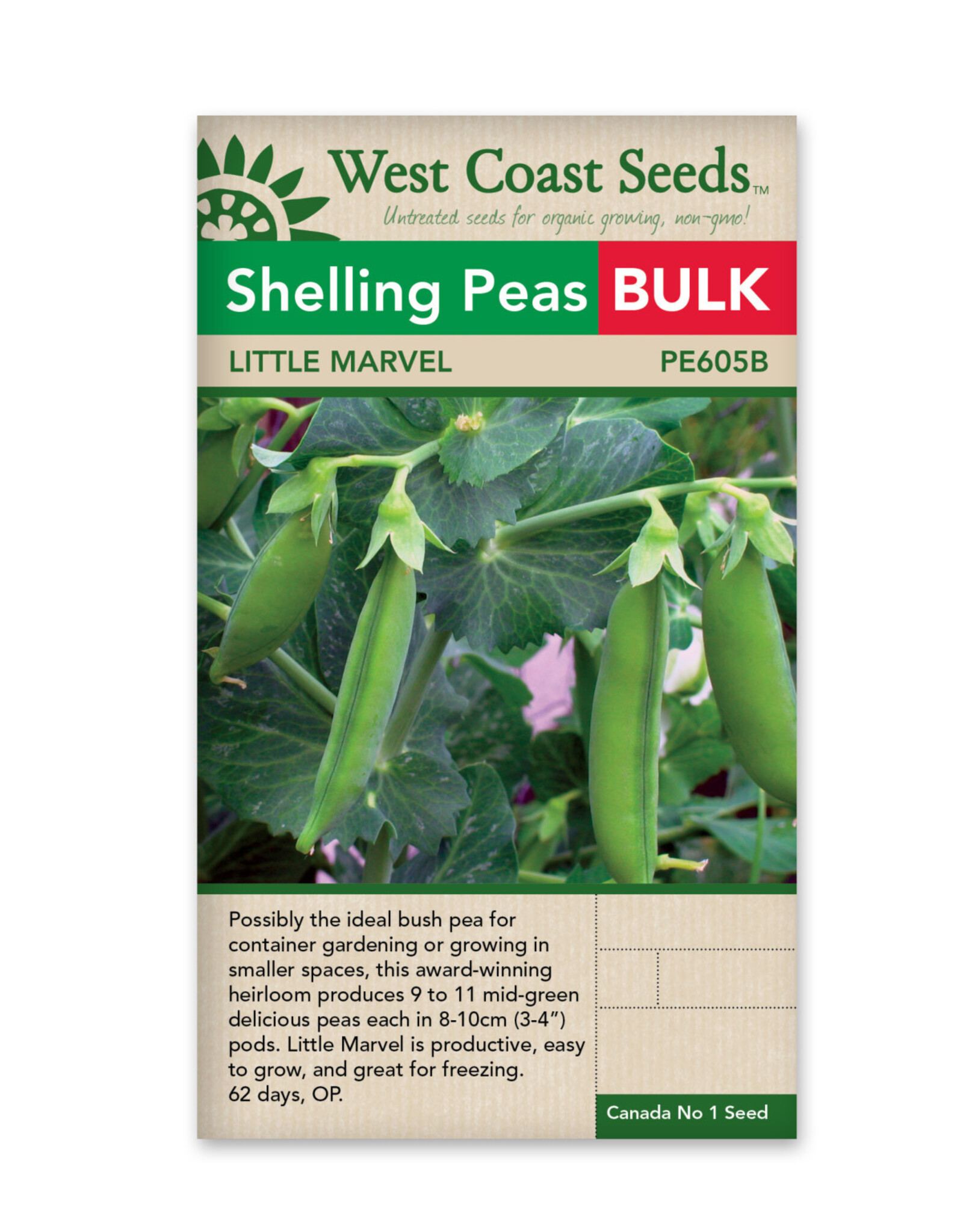 West Coast Seeds Peas - Little Marvel