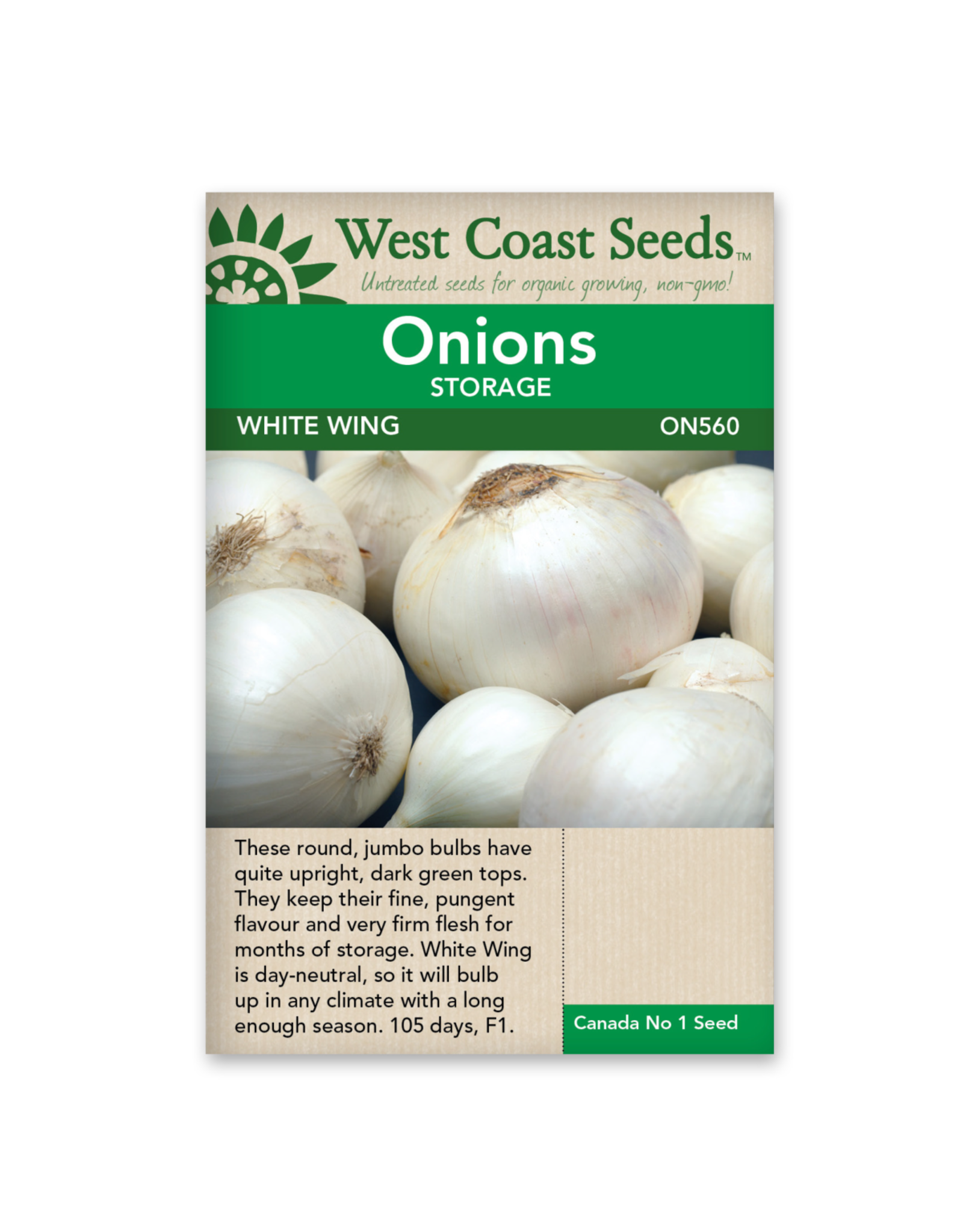 West Coast Seeds Onions - White Wing F1 Coated