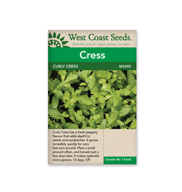 West Coast Seeds Greens - Curly Cress Peppergrass
