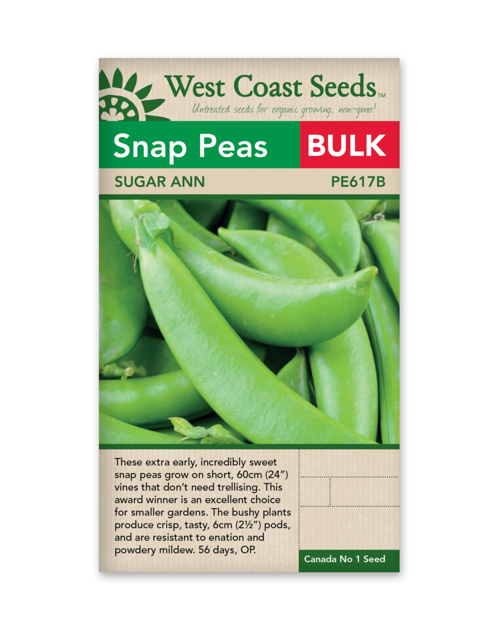 West Coast Seeds Peas - Sugar Ann