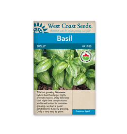 West Coast Seeds Basil - Dolly Certified Organic