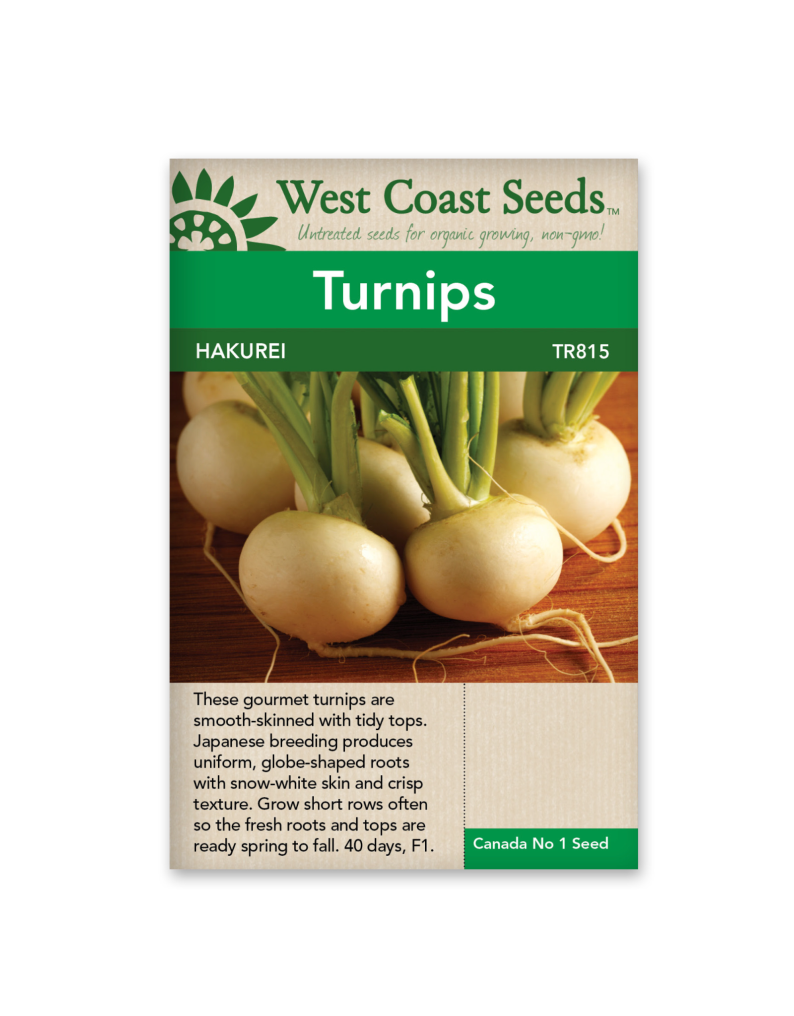 West Coast Seeds Turnip - Hakurei F1