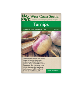 West Coast Seeds Turnips - Purple Top White Globe