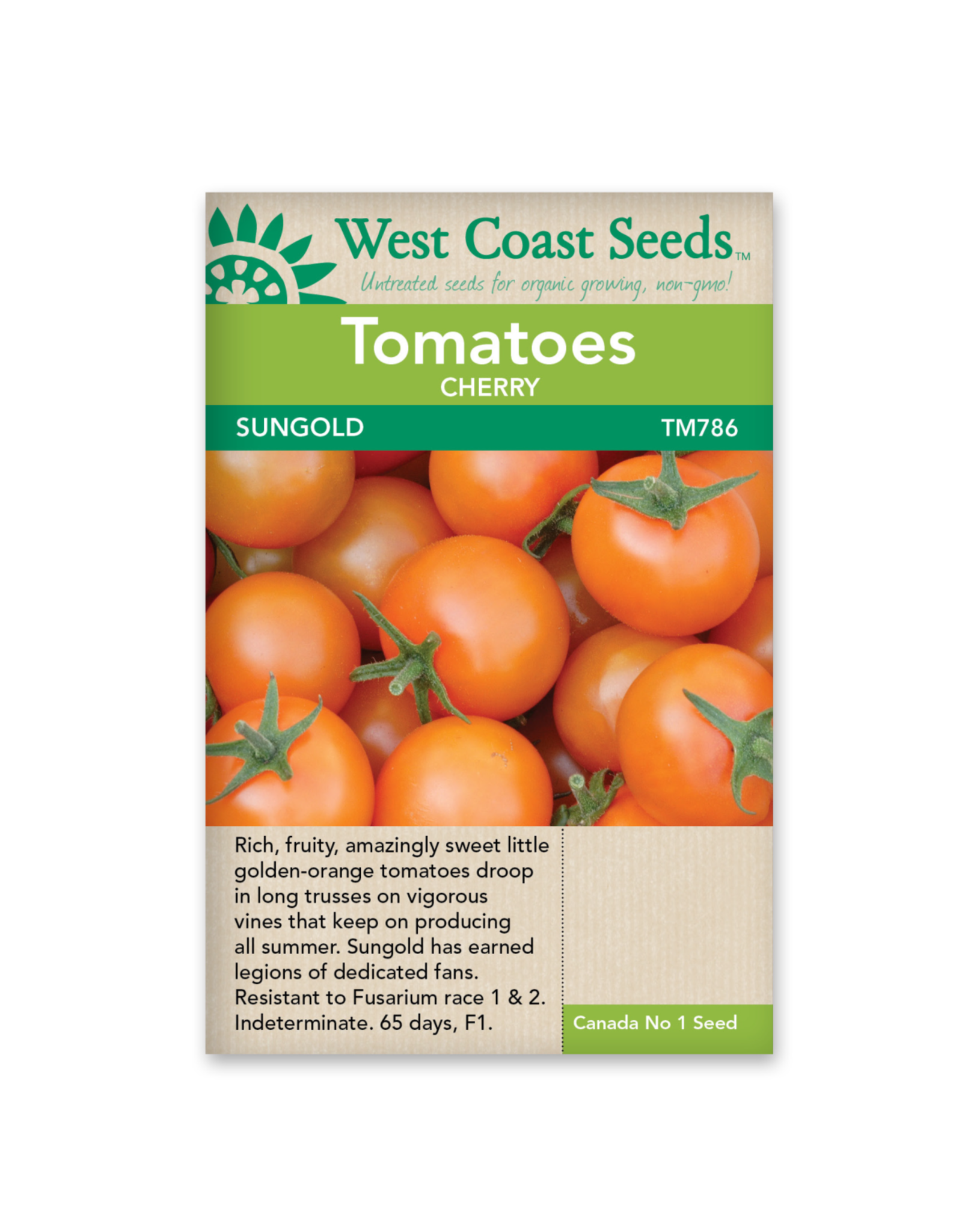 West Coast Seeds Tomato - Sungold Cherry F1