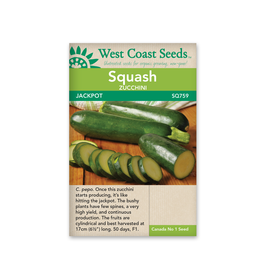 West Coast Seeds Zucchini - Jackpot F1