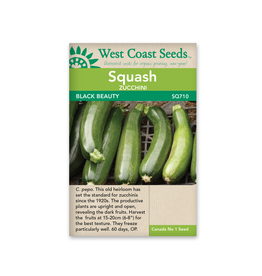 West Coast Seeds Squash-Summer - Black Beauty