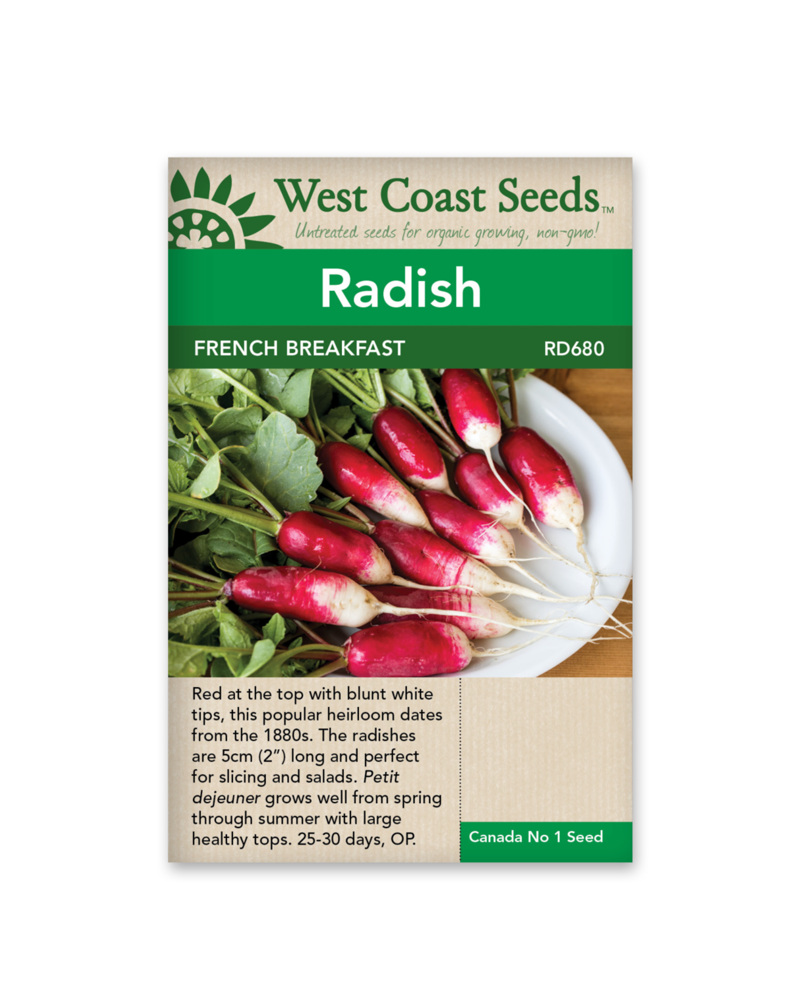 West Coast Seeds Radishes - French Breakfast