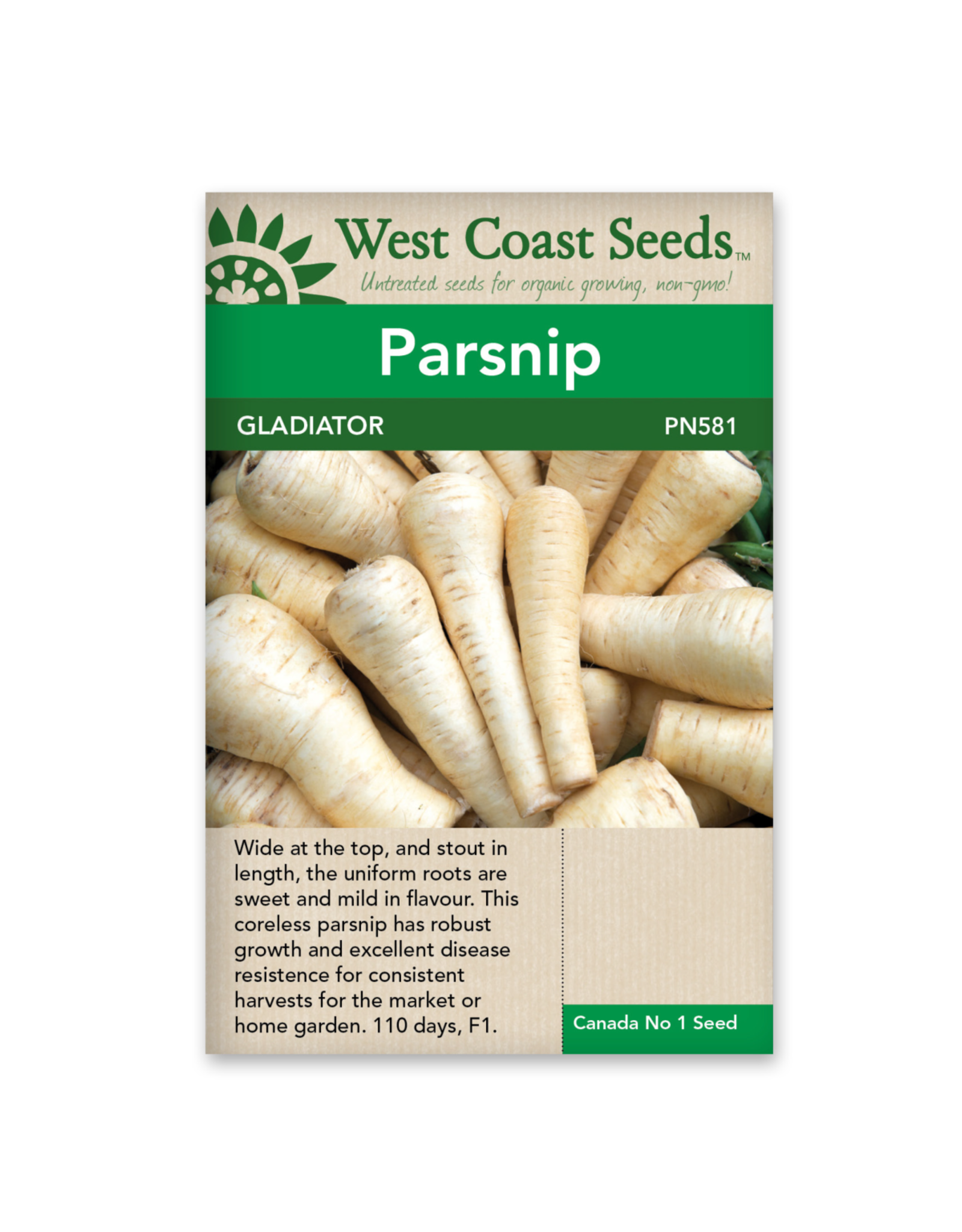 West Coast Seeds Parsnips - Gladiator F1