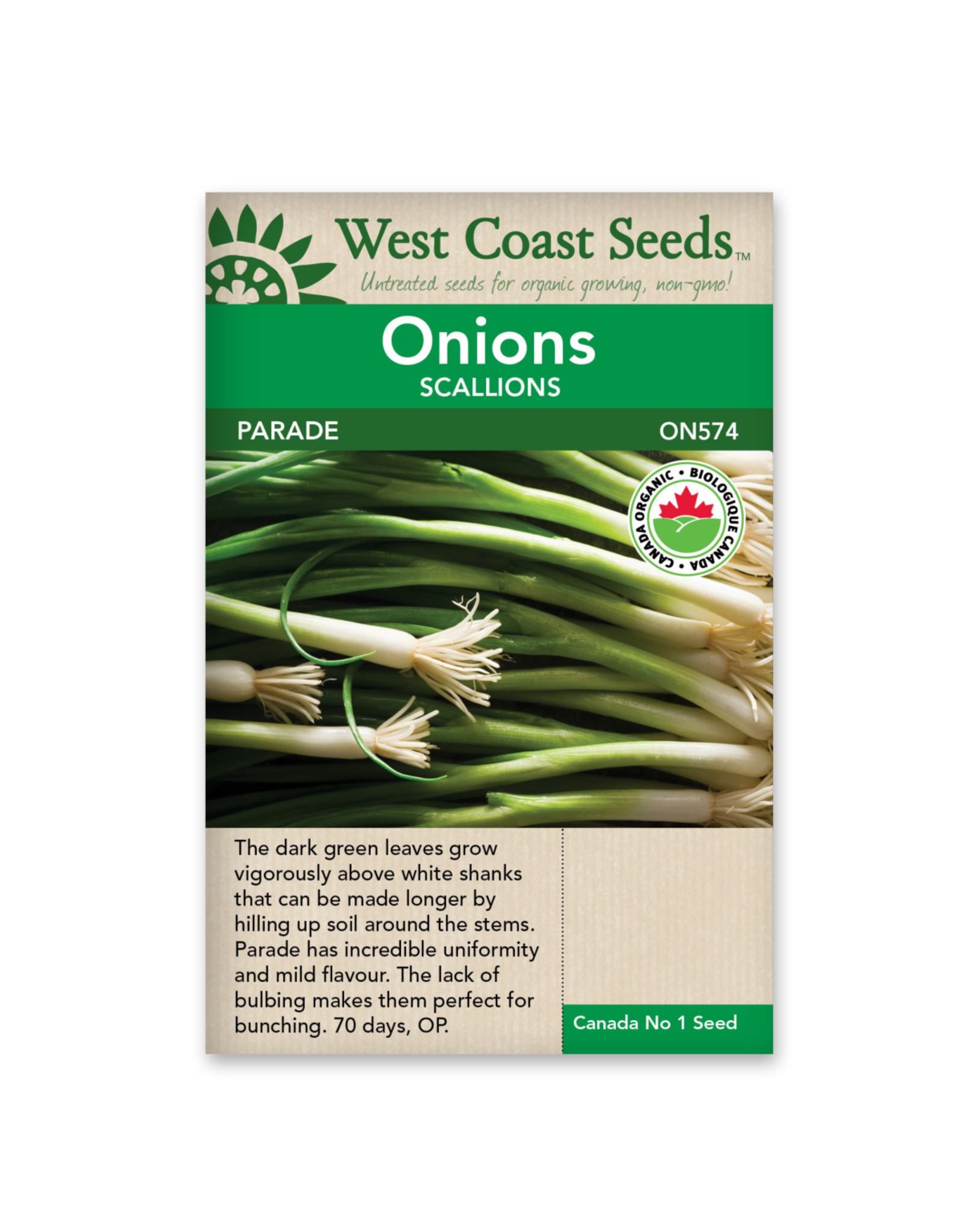 West Coast Seeds Onions - Parade Coated Organic