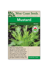 West Coast Seeds Greens - Mizuna Organic