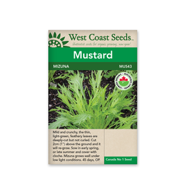 West Coast Seeds Greens - Mizuna Organic