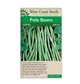 West Coast Seeds Pole Bean - Fortex Filet