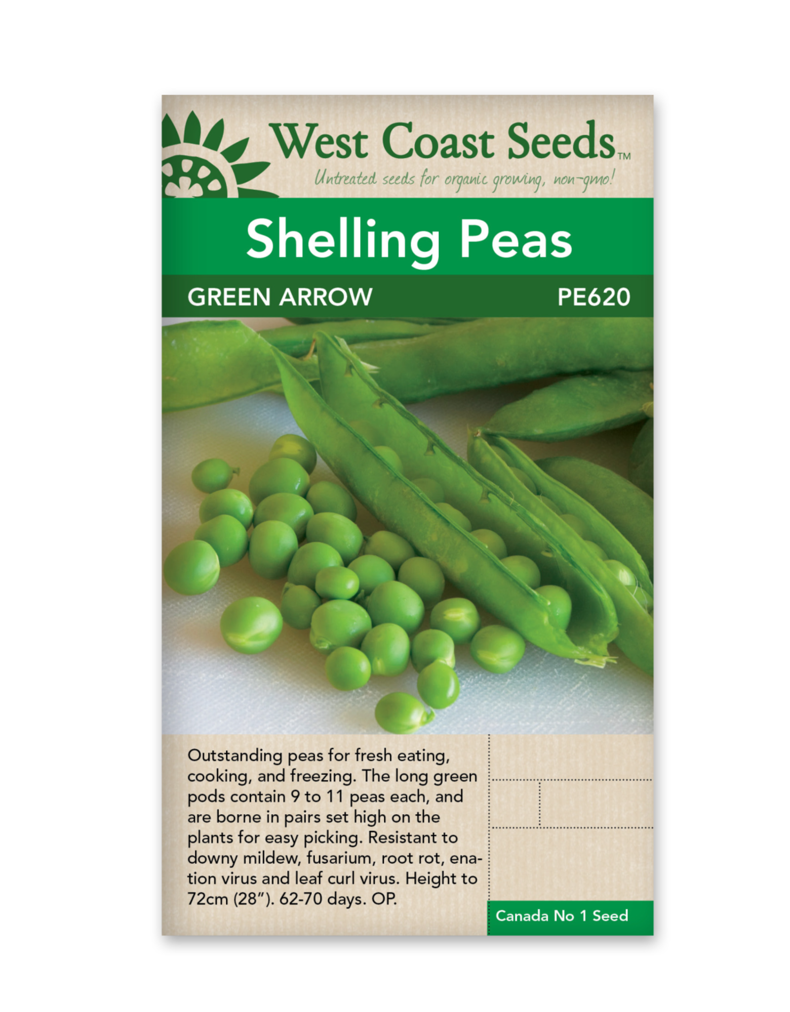 West Coast Seeds Peas - Green Arrow