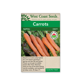 West Coast Seeds Carrots - Napoli F1 (Coated) Certified Organic