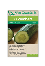West Coast Seeds Cucumbers - Patio Snacker F1