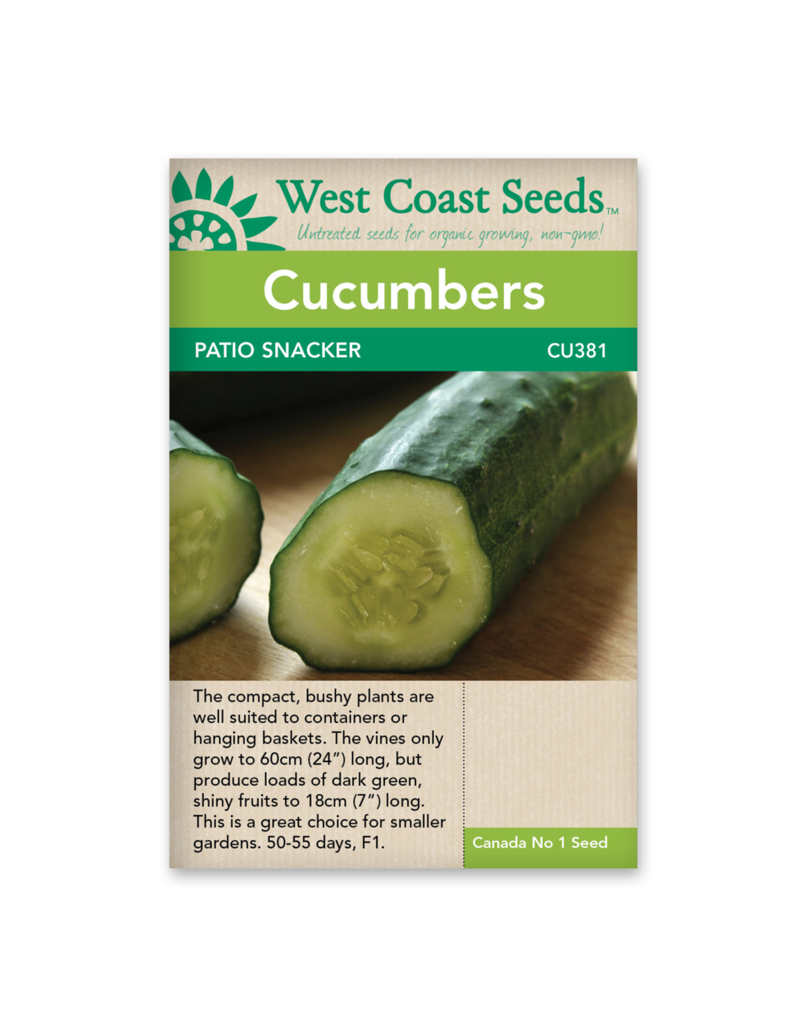 West Coast Seeds Cucumbers - Patio Snacker F1