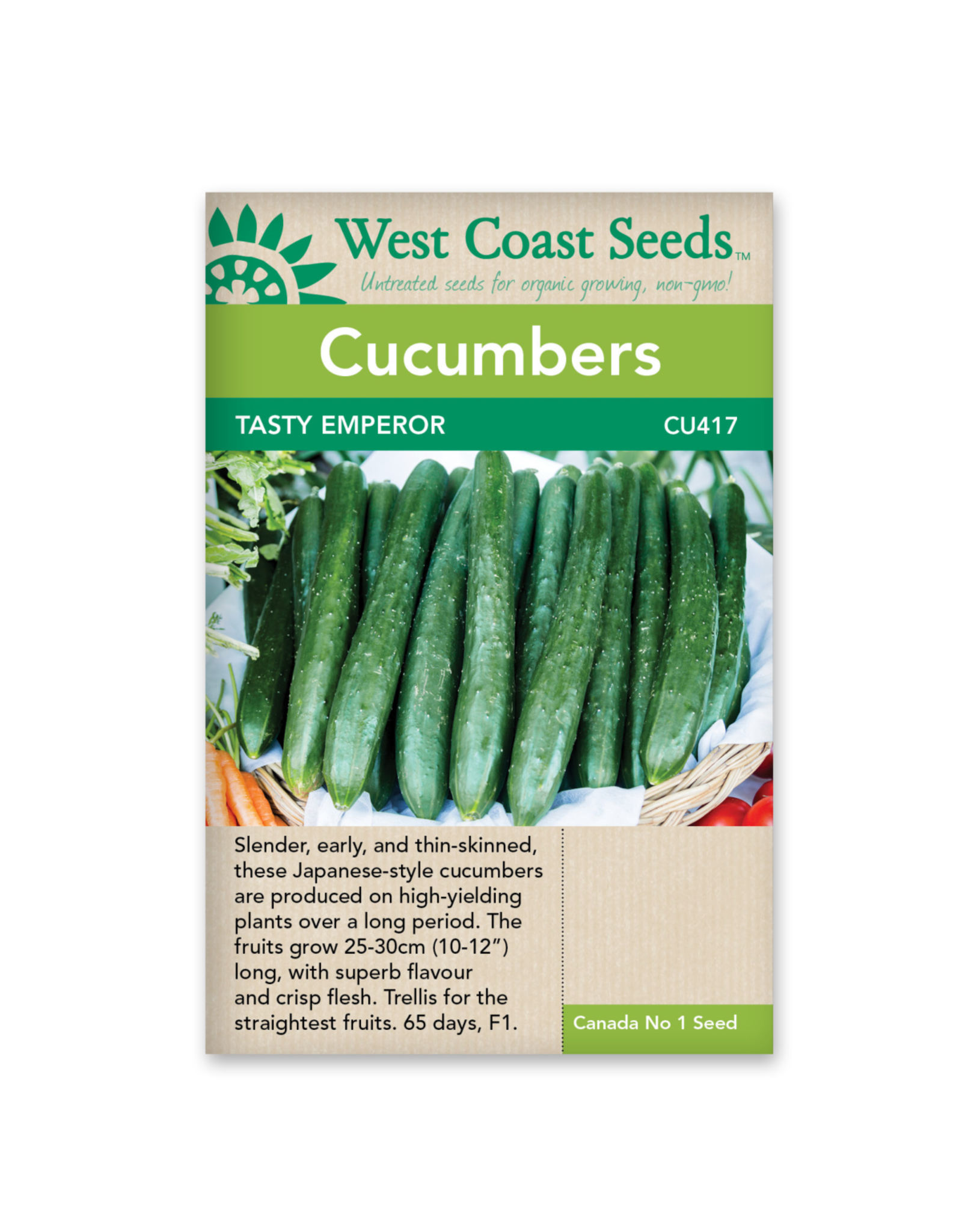 West Coast Seeds Cucumbers - Tasty Emperor F1