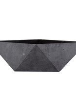 Deco Faceted Bowl in Faux Concrete 6 inch