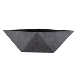 Deco Faceted Bowl in Faux Concrete 6 inch