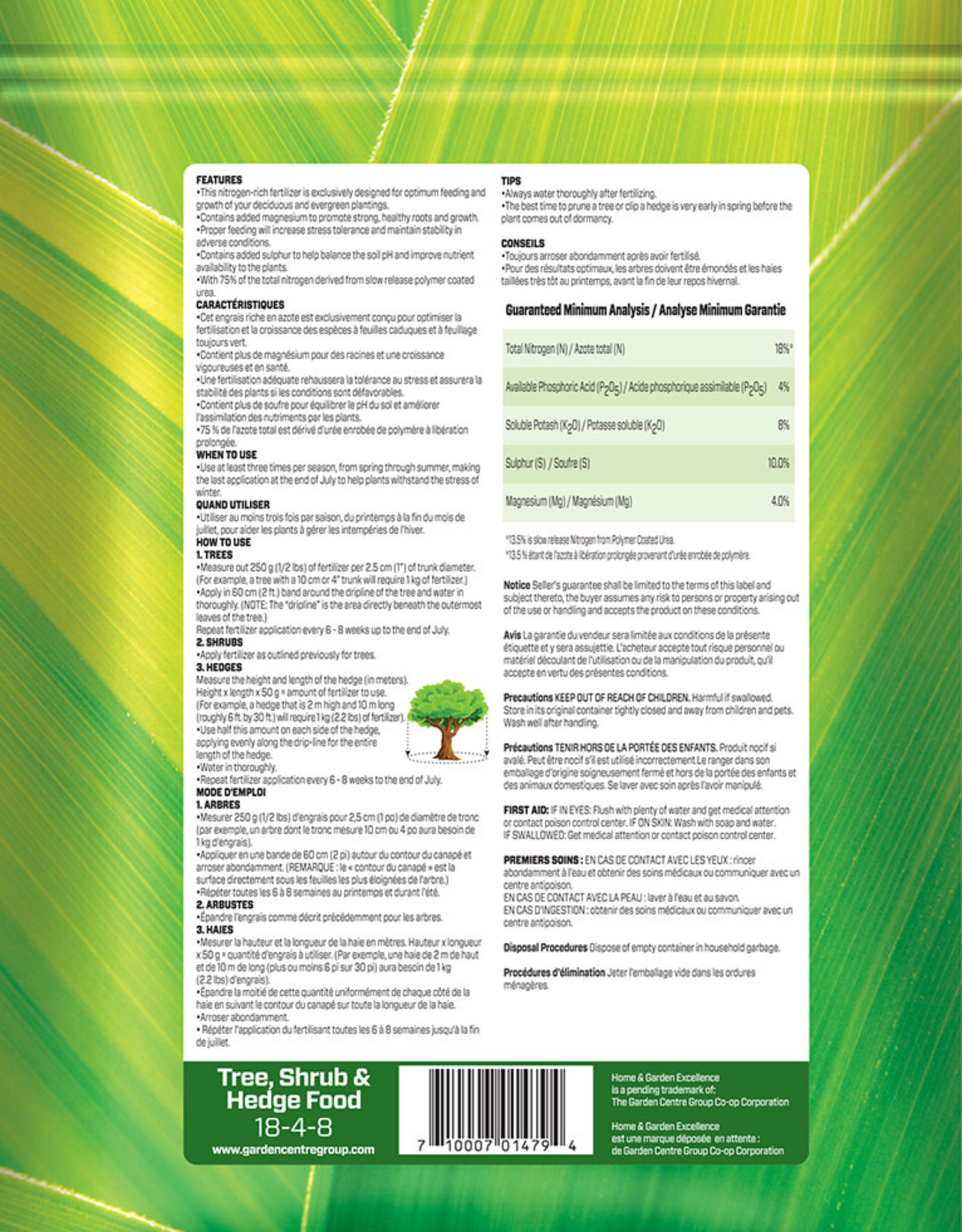 HGE 18-4-8 Tree Shrub & Hedge 2Kg