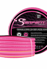 5/8 x 50 ft. Pink Serpent Garden Hose 150PSI with MxF GHT