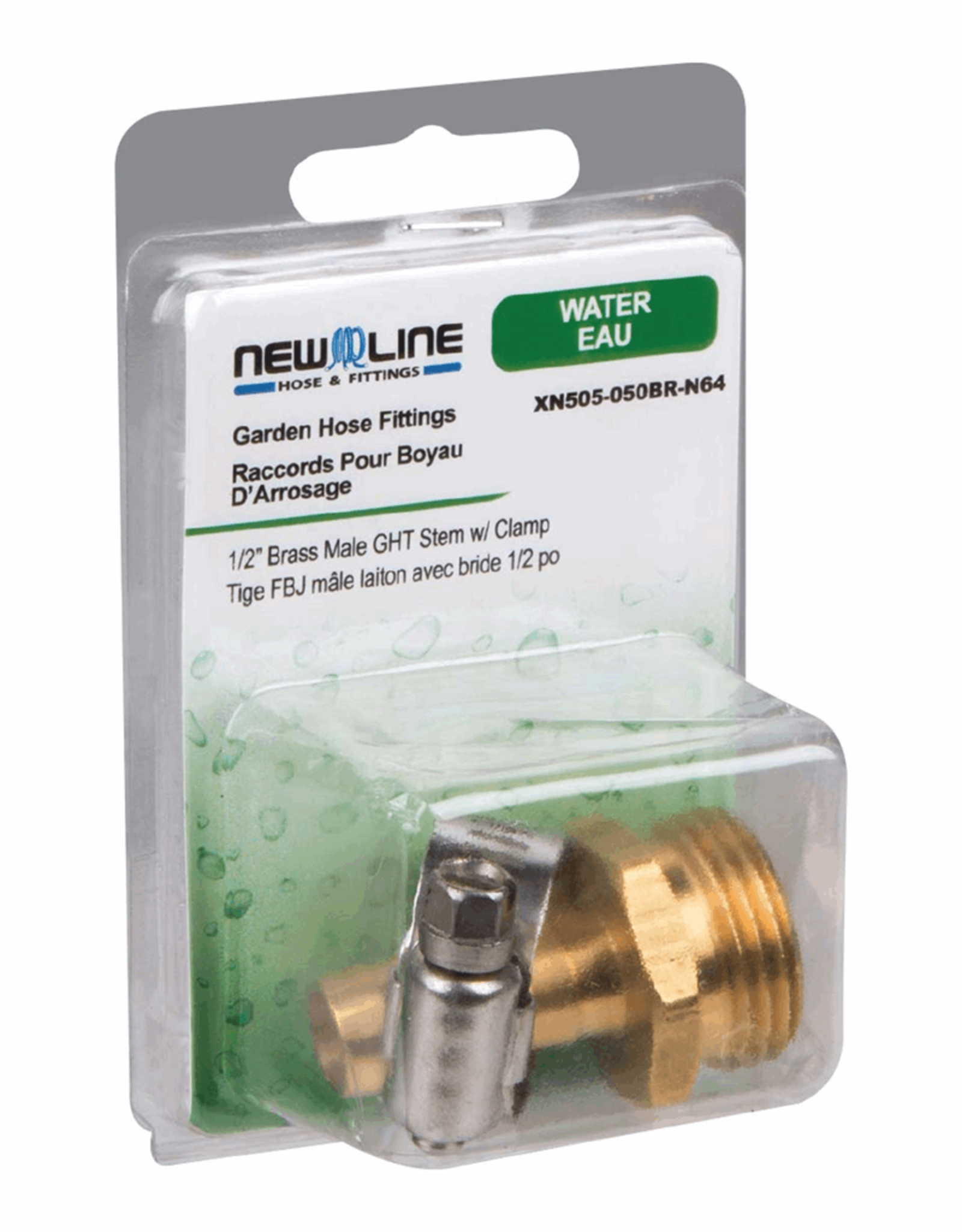 5/8 Brass Male GHT Stem with Clamp