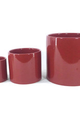 Red Ceramic Cylinder 3 inch