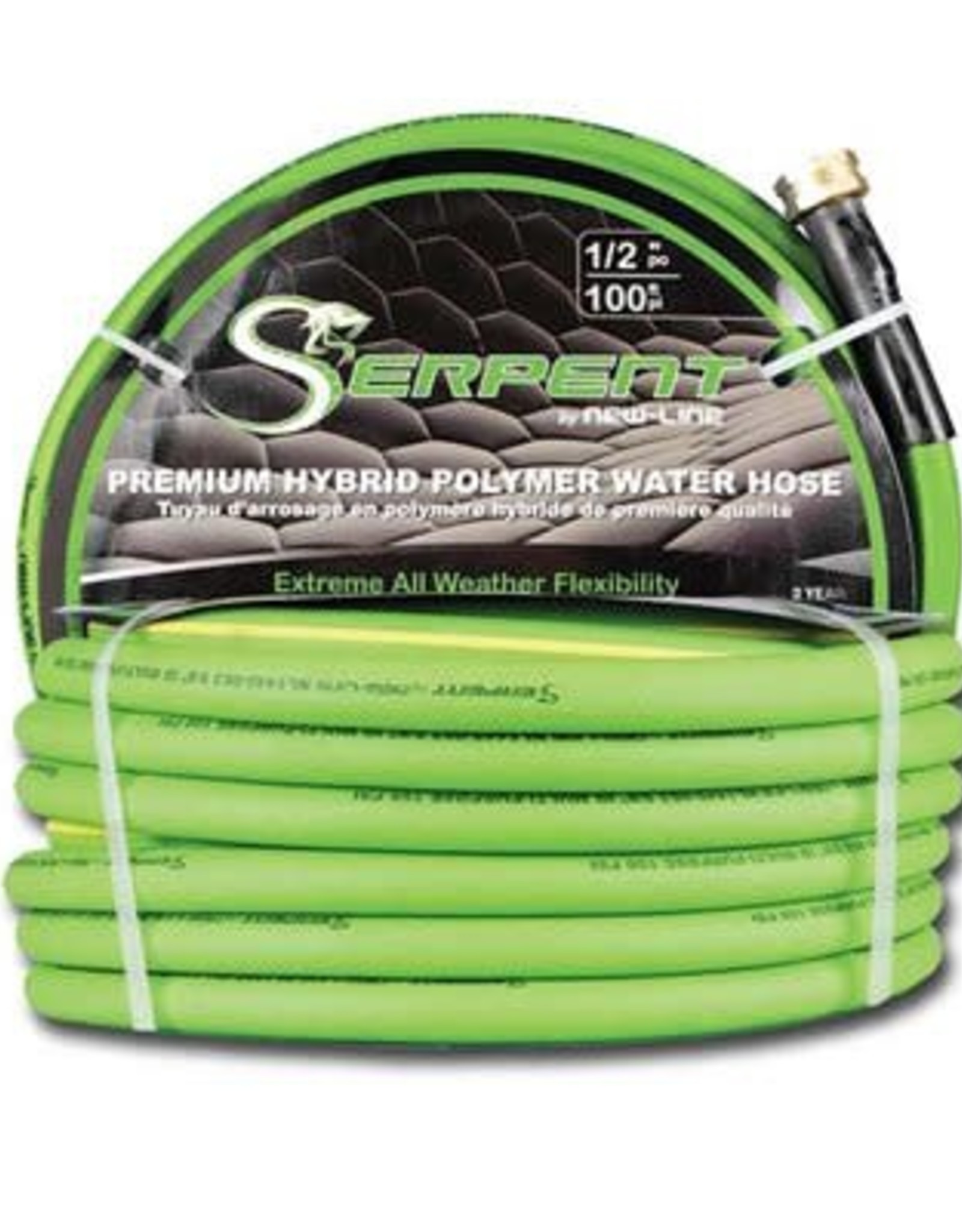 5/8 x 100 ft.  HD300 Serpent Garden Hose 300PSI with MxF GHT
