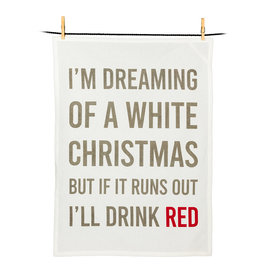 Cheeky Wine Text Tea Towel