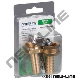 5/8 Brass Male GHT Stem Combo with Clamp