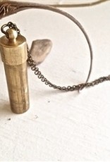 "Capsule" Brass Canister Pendant Necklace