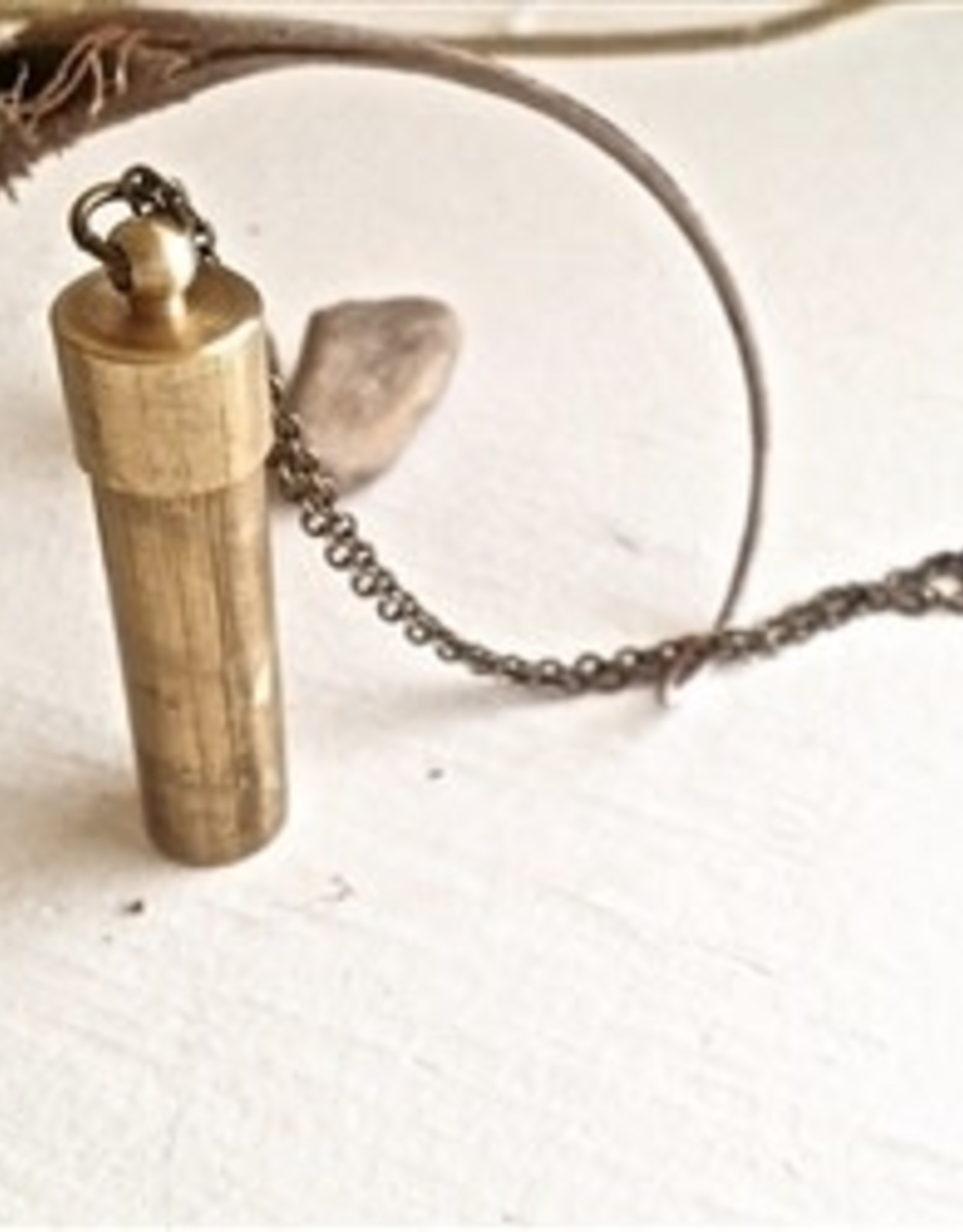 "Capsule" Brass Canister Pendant Necklace
