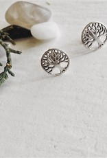 "Old Growth" Tree of Life Stud Earrings in Sterling Silver