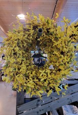 Forsythia Wreath 22 inch - Artificial