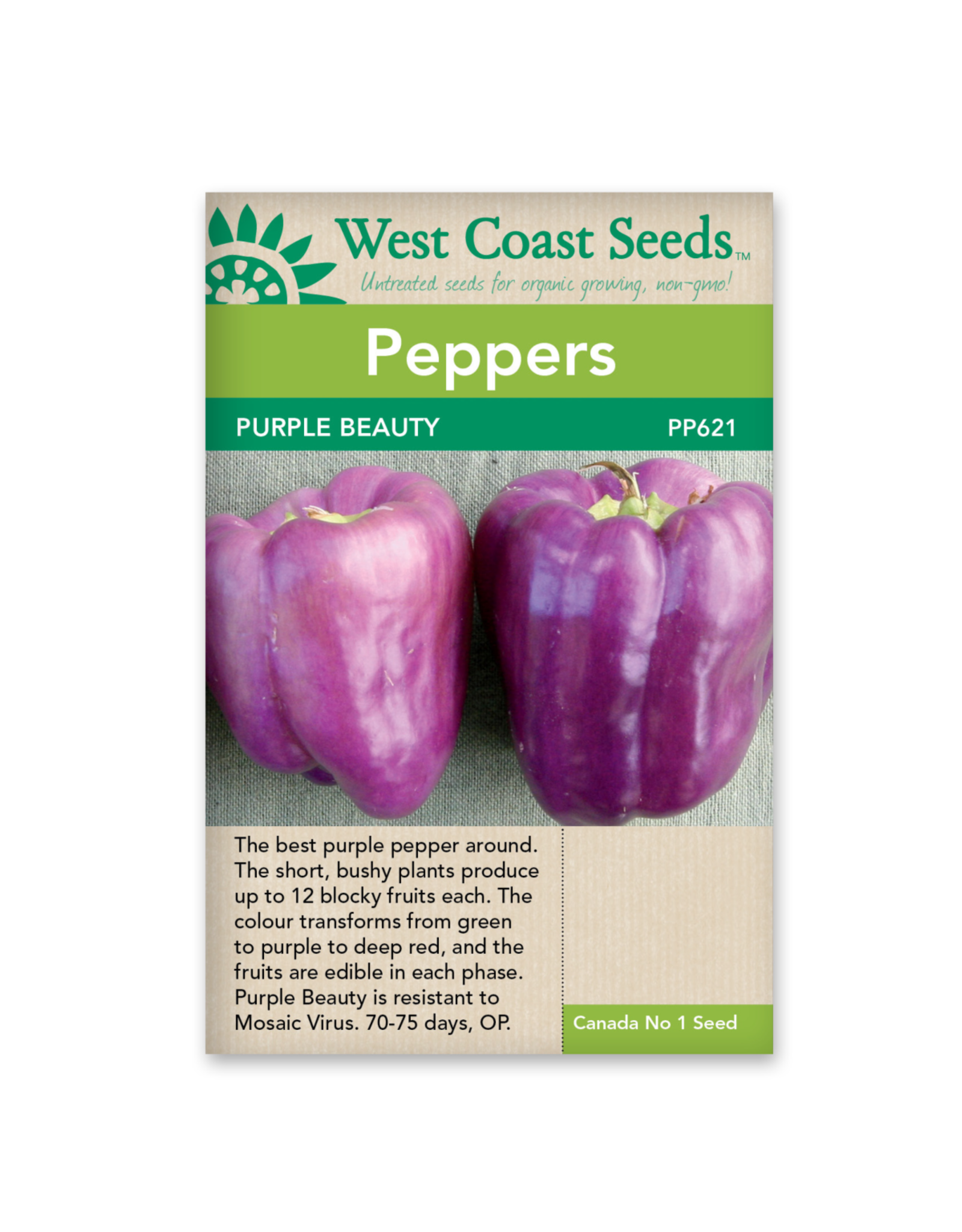 West Coast Seeds Pepper-Sweet - Purple Beauty