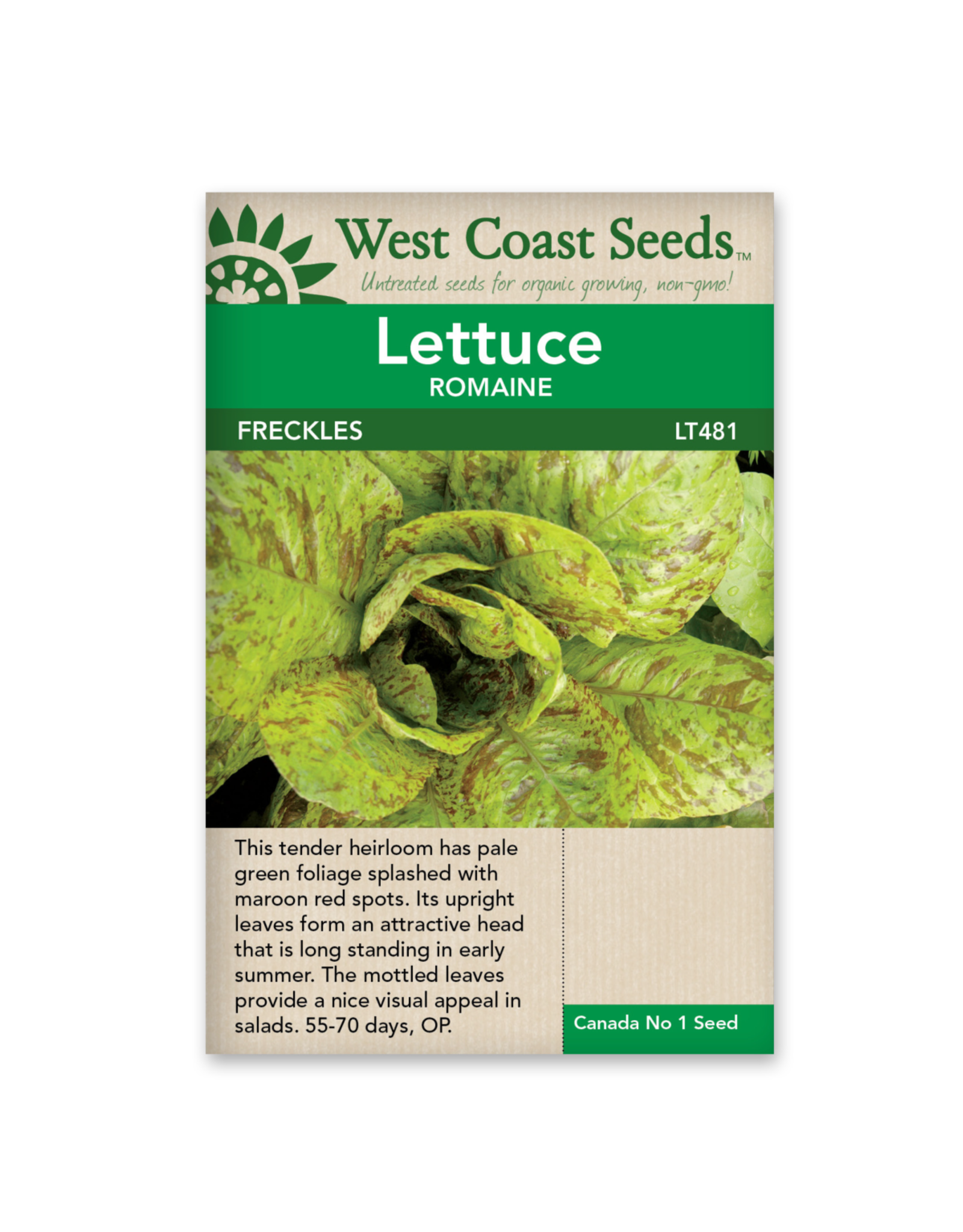 West Coast Seeds Lettuce - Freckles