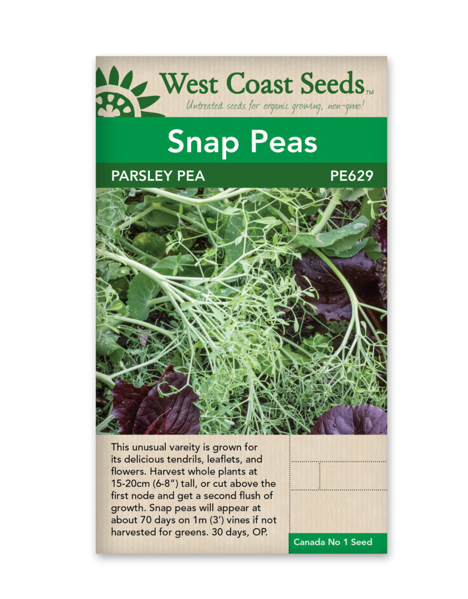 West Coast Seeds Peas - Parsley Pea