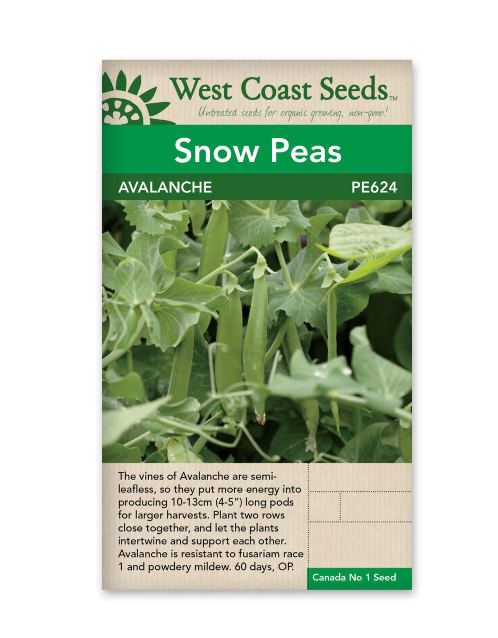 West Coast Seeds Peas - Avalanche